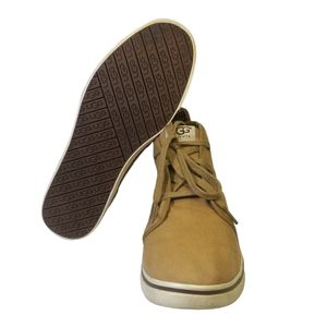 UGG Australia Canvas Lace-Up Chukka Boots Ankle Booties Beige Hippie Casual